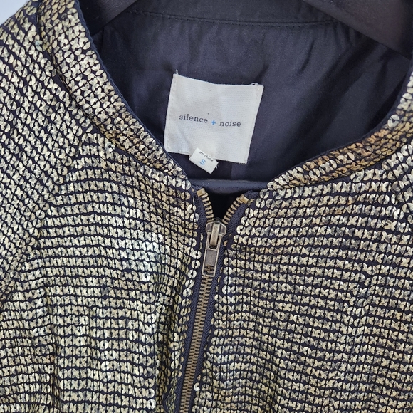 Sequin cropped zip-up top, Urban Outfitters, Size Small - Picture 2 of 2